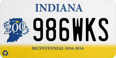 IN license plate 986WKS