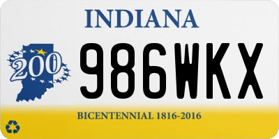 IN license plate 986WKX