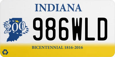IN license plate 986WLD