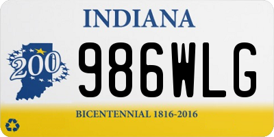 IN license plate 986WLG