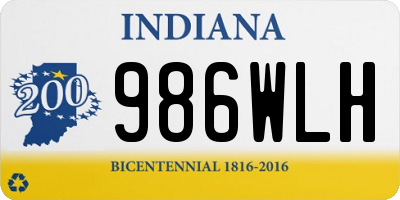 IN license plate 986WLH