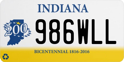 IN license plate 986WLL