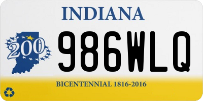IN license plate 986WLQ