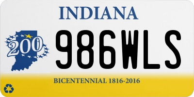 IN license plate 986WLS