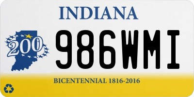 IN license plate 986WMI