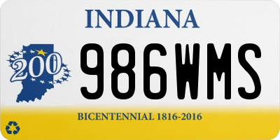 IN license plate 986WMS