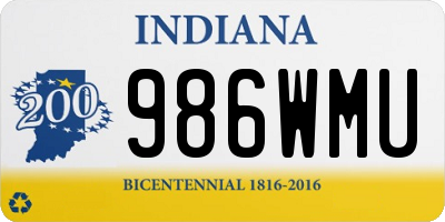 IN license plate 986WMU
