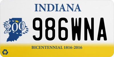 IN license plate 986WNA