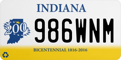 IN license plate 986WNM