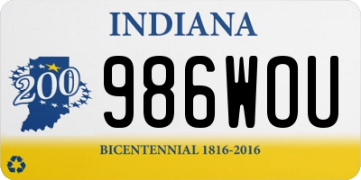 IN license plate 986WOU