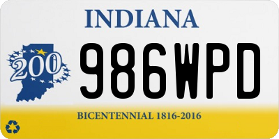 IN license plate 986WPD