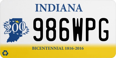 IN license plate 986WPG