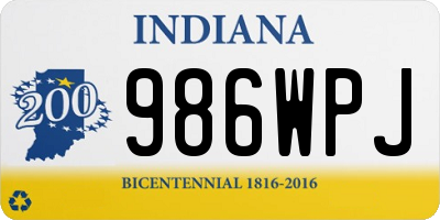 IN license plate 986WPJ
