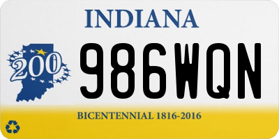 IN license plate 986WQN