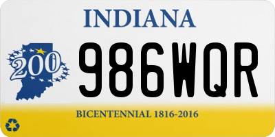 IN license plate 986WQR