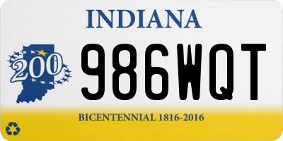 IN license plate 986WQT