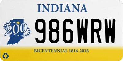 IN license plate 986WRW