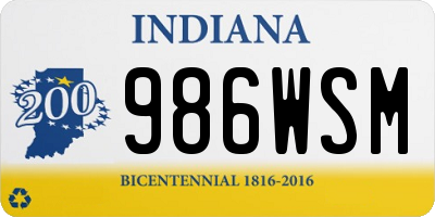 IN license plate 986WSM