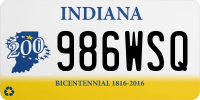 IN license plate 986WSQ