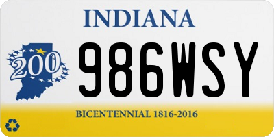 IN license plate 986WSY
