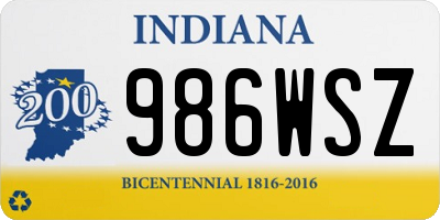 IN license plate 986WSZ