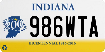 IN license plate 986WTA