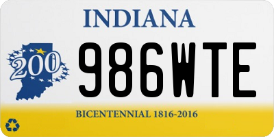 IN license plate 986WTE