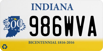 IN license plate 986WVA