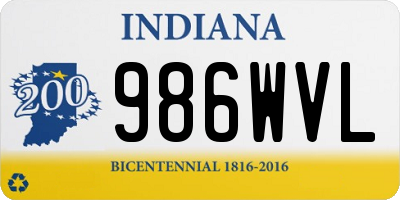 IN license plate 986WVL