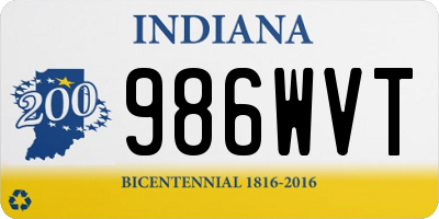 IN license plate 986WVT