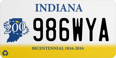 IN license plate 986WYA