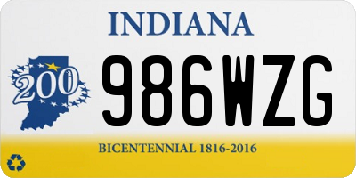 IN license plate 986WZG