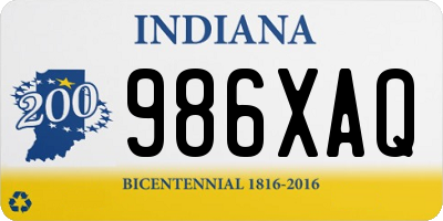 IN license plate 986XAQ