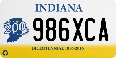 IN license plate 986XCA