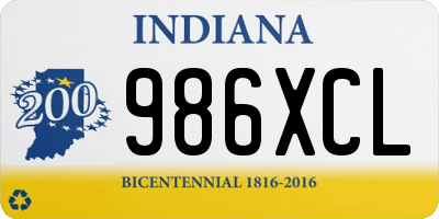 IN license plate 986XCL