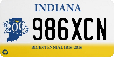 IN license plate 986XCN