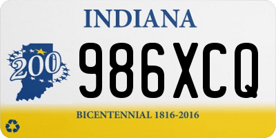 IN license plate 986XCQ