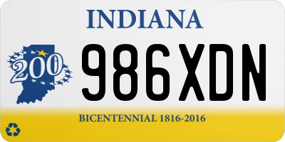 IN license plate 986XDN