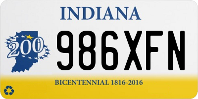 IN license plate 986XFN