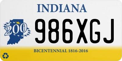 IN license plate 986XGJ