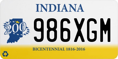 IN license plate 986XGM