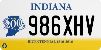 IN license plate 986XHV