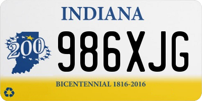 IN license plate 986XJG