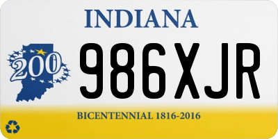 IN license plate 986XJR