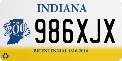 IN license plate 986XJX