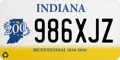 IN license plate 986XJZ