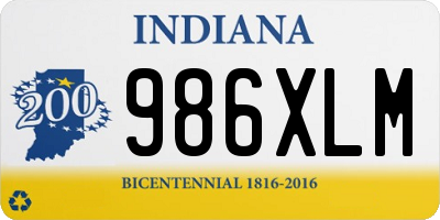 IN license plate 986XLM