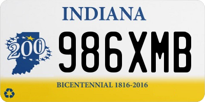 IN license plate 986XMB