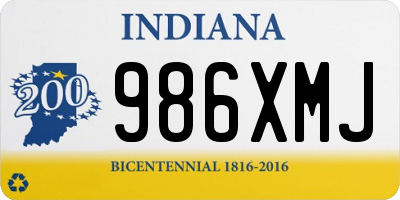 IN license plate 986XMJ