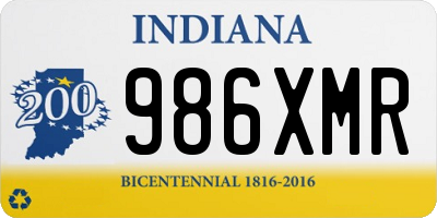 IN license plate 986XMR